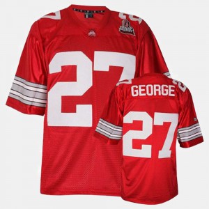 #27 Eddie George OSU Jersey Youth(Kids) Red College Football 313345-320