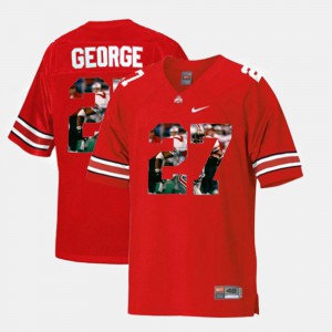 #27 Eddie George OSU Jersey Throwback Scarlet Men's 356099-871